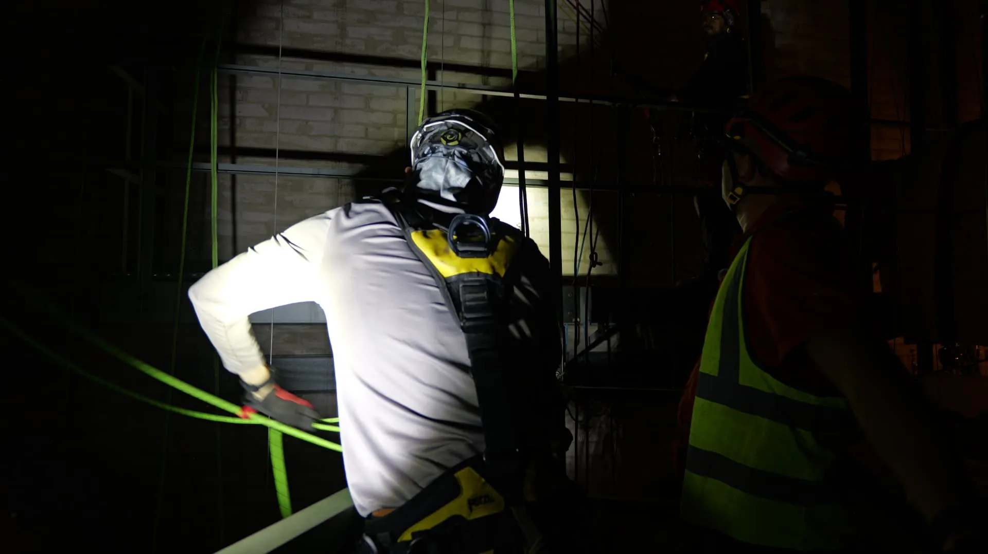 Rescue preparation before a technical rope operation in Phoenix, AZ