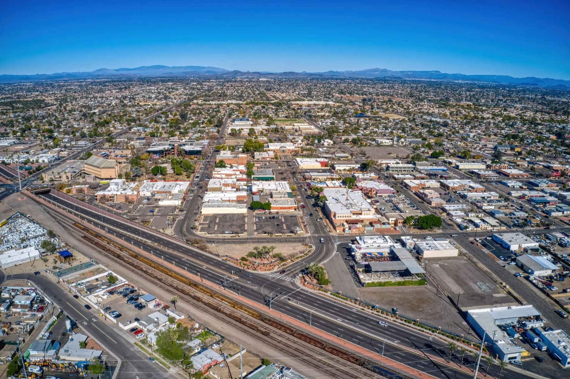 Aerial view of West Valley development near Goodyear, Arizona