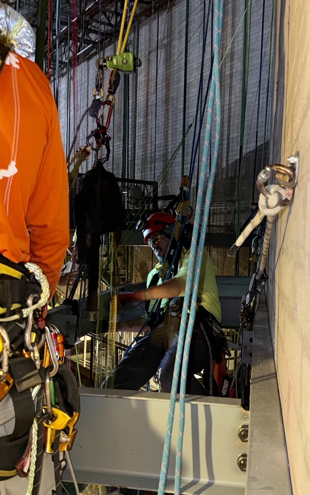 ARS crew coordinating access, safety and rescue on an industrial project